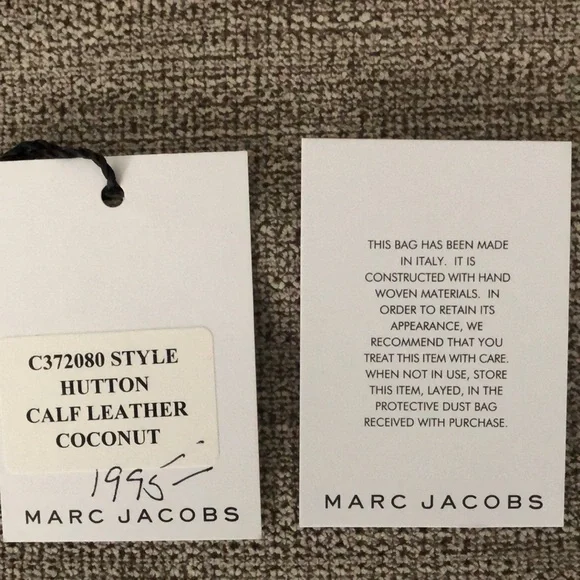 NWT Marc jacobs cream calf leather woven clutch